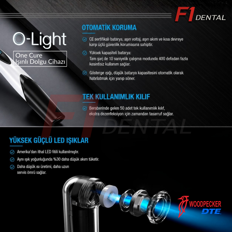 GC 7 Tüp 1 Bond + Woodpecker Işınlı Dolgu Cihazı Hediye