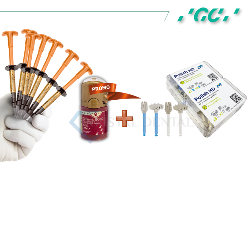 GC 7 Şırınga G-aenial Injectable Kompozit + G-Premio Bond + Eve Polish HD Kompozit Parlatıcılar By Itena Set Kampanya