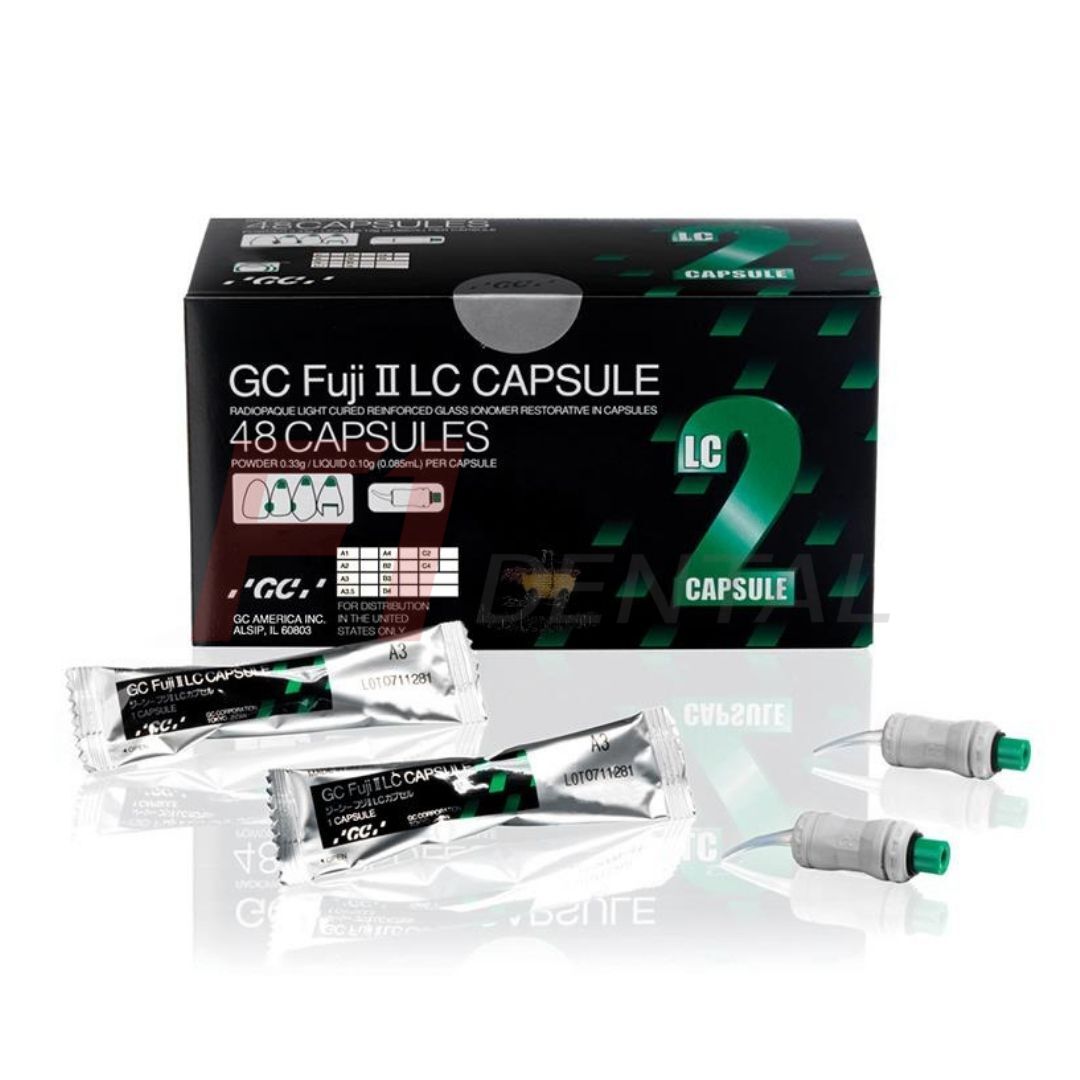GC Fuji II LC 50 Kapsül A2- Işıkla Sertleşen Cam İyonomer Restoratif