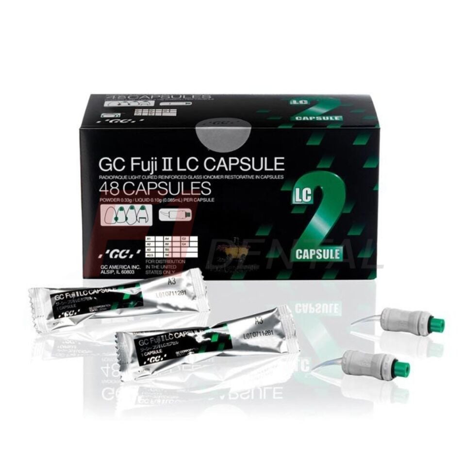 GC Fuji II LC 50 Kapsül A2- Işıkla Sertleşen Cam İyonomer Restoratif