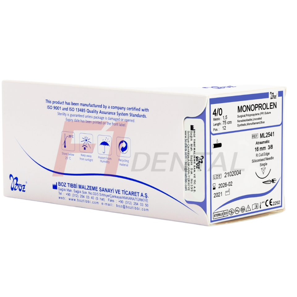 Boz Monoprolen Emilemeyen Sütur