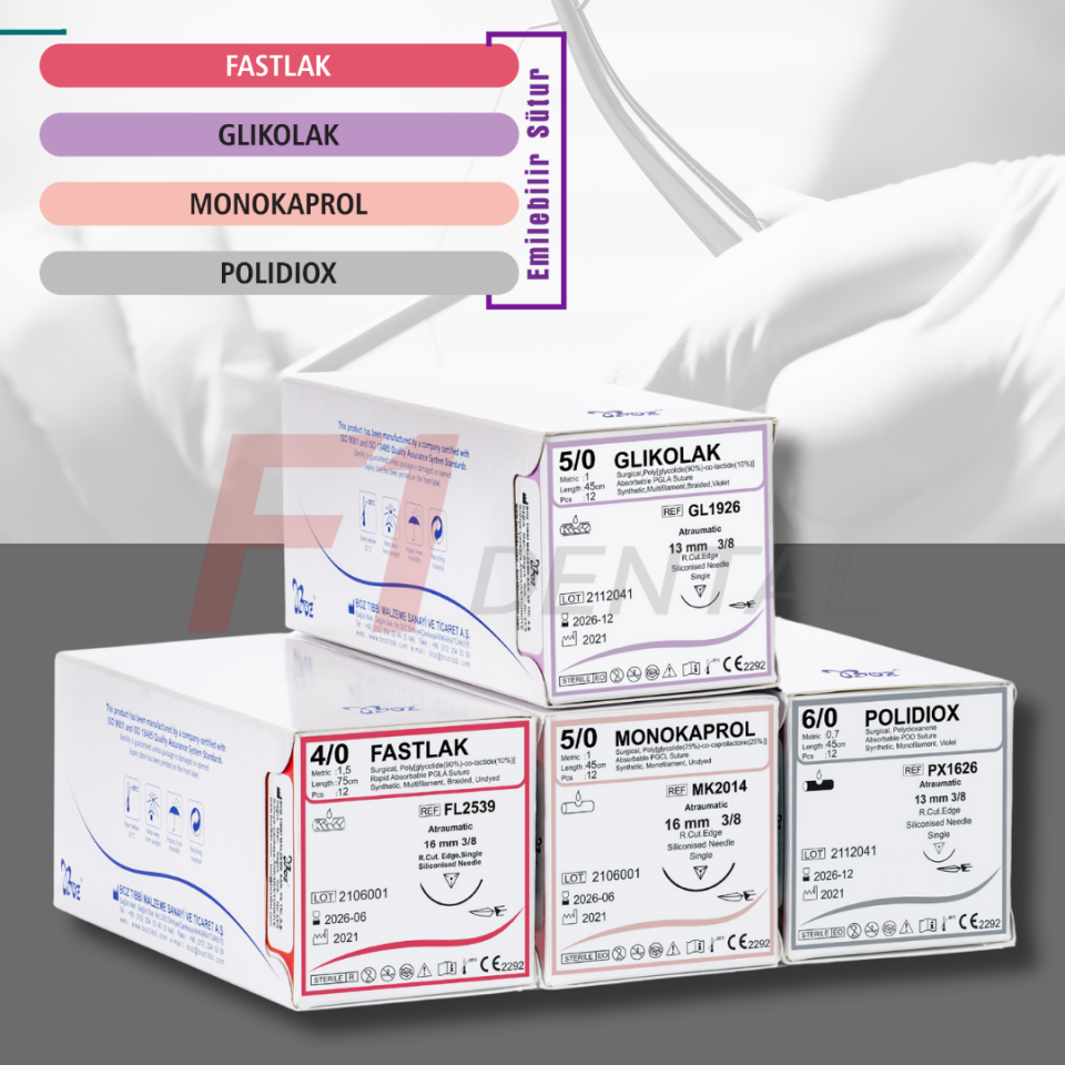 Boz Glikolak Emilebilir Sütur