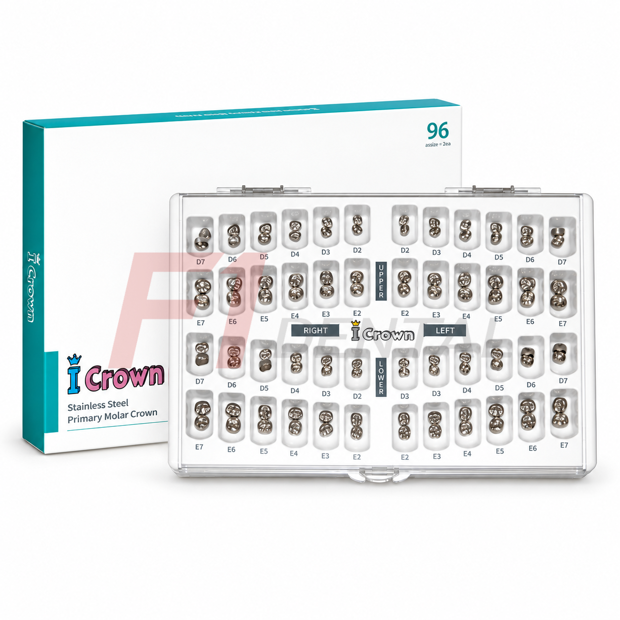 İ Crown Paslanmaz Çelik Kron PÇK Set (Toplam 96 Crown)