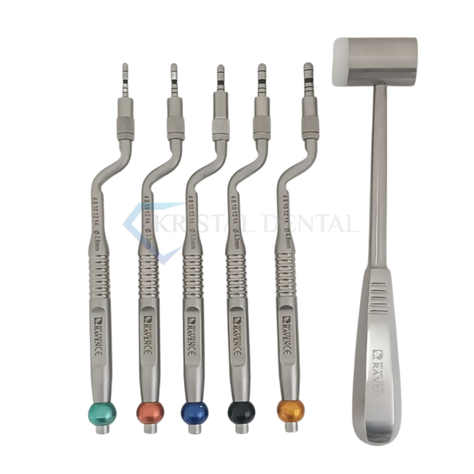 Osteotom Set Dış Bükey+Çekiç 6 Pcs
