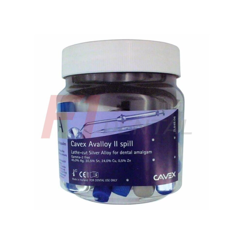 Cavex Avalloy %45 Gümüş İçerikli Kapsül Amalgam 2 lik ( 50 Kapsül )