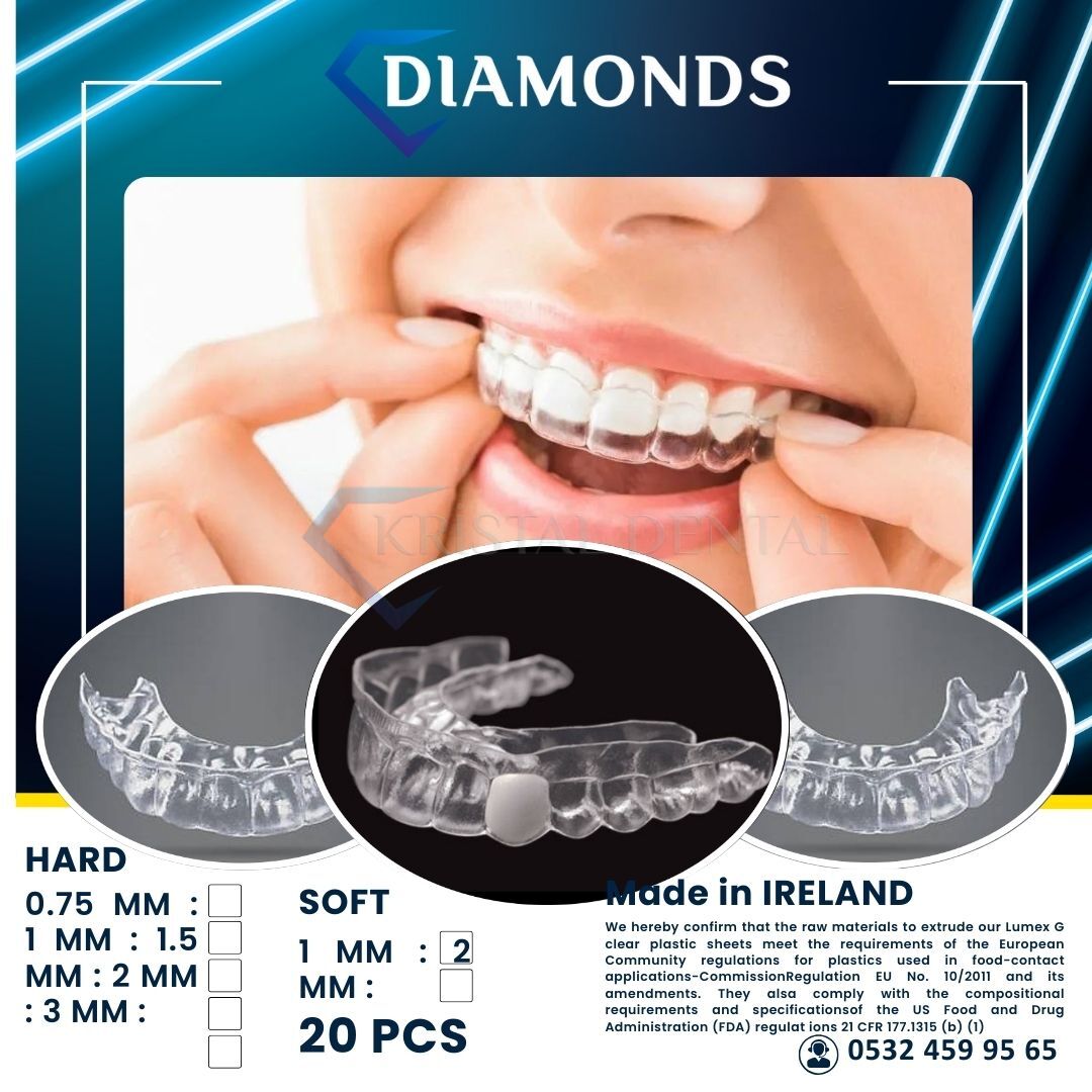 Diamonds Şeffaf Plak - Yumuşak