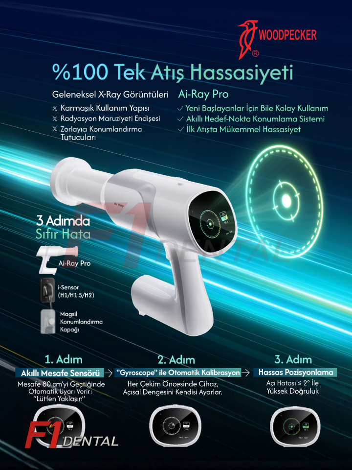 Woodpecker Ai Ray Pro Taşınabilir Röntgen Cihazı