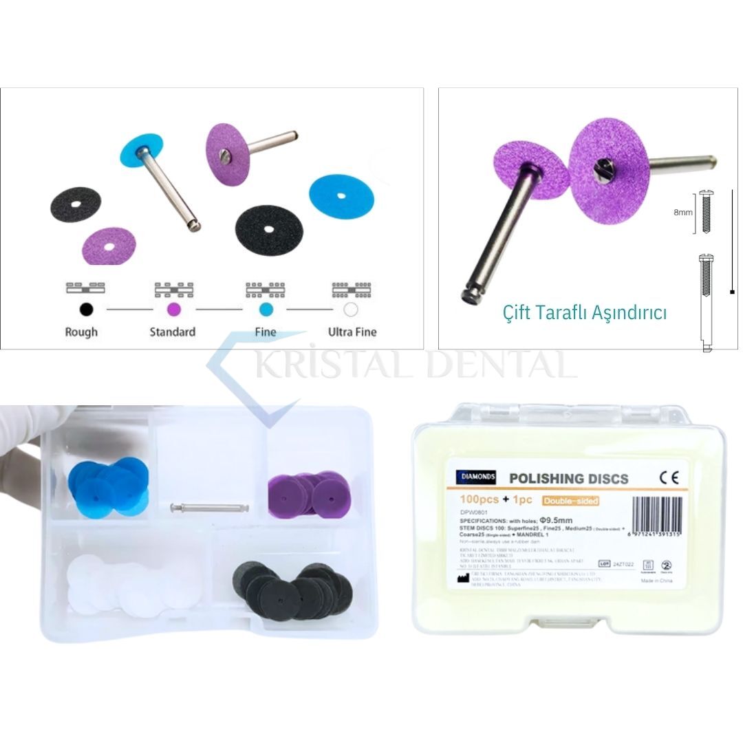 Diamonds Çift Taraflı Parlatma Disk Seti 100'lü