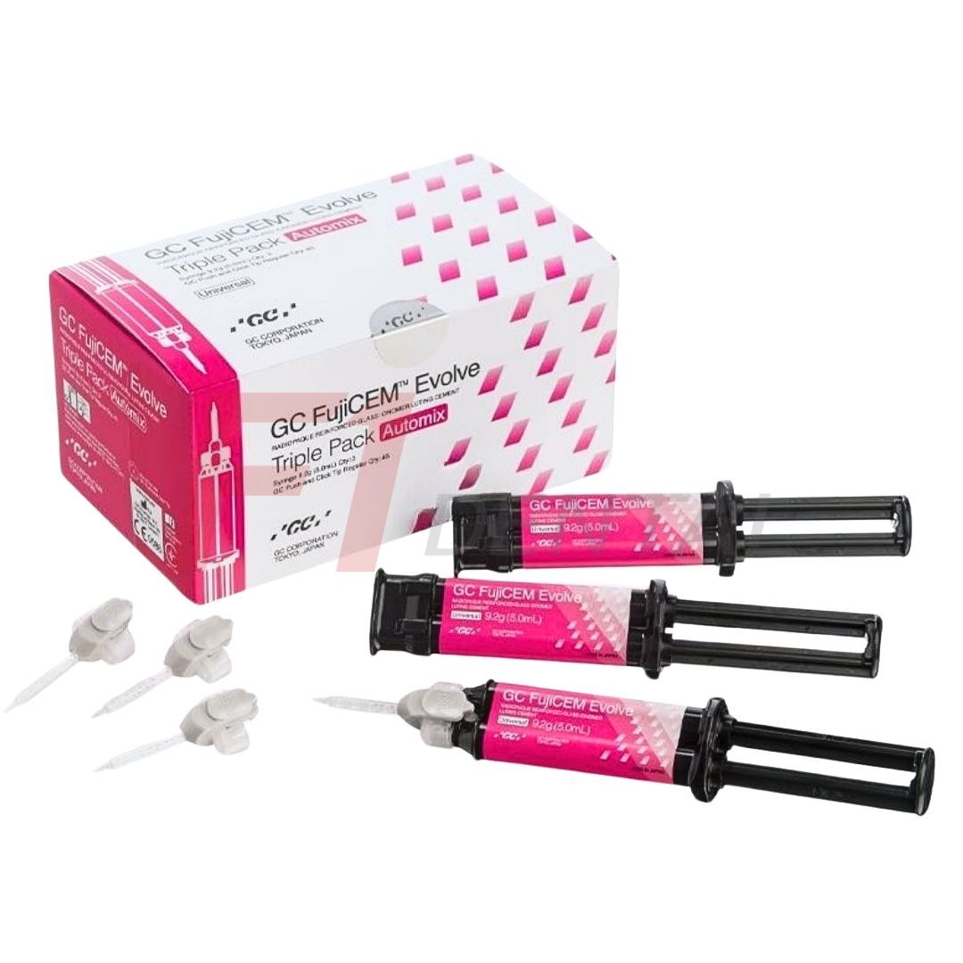 GC Fujicem Evolve Triple Pack Automix 3 x 9,2 gr - Rezin Modifiye Cam İyonomer Siman