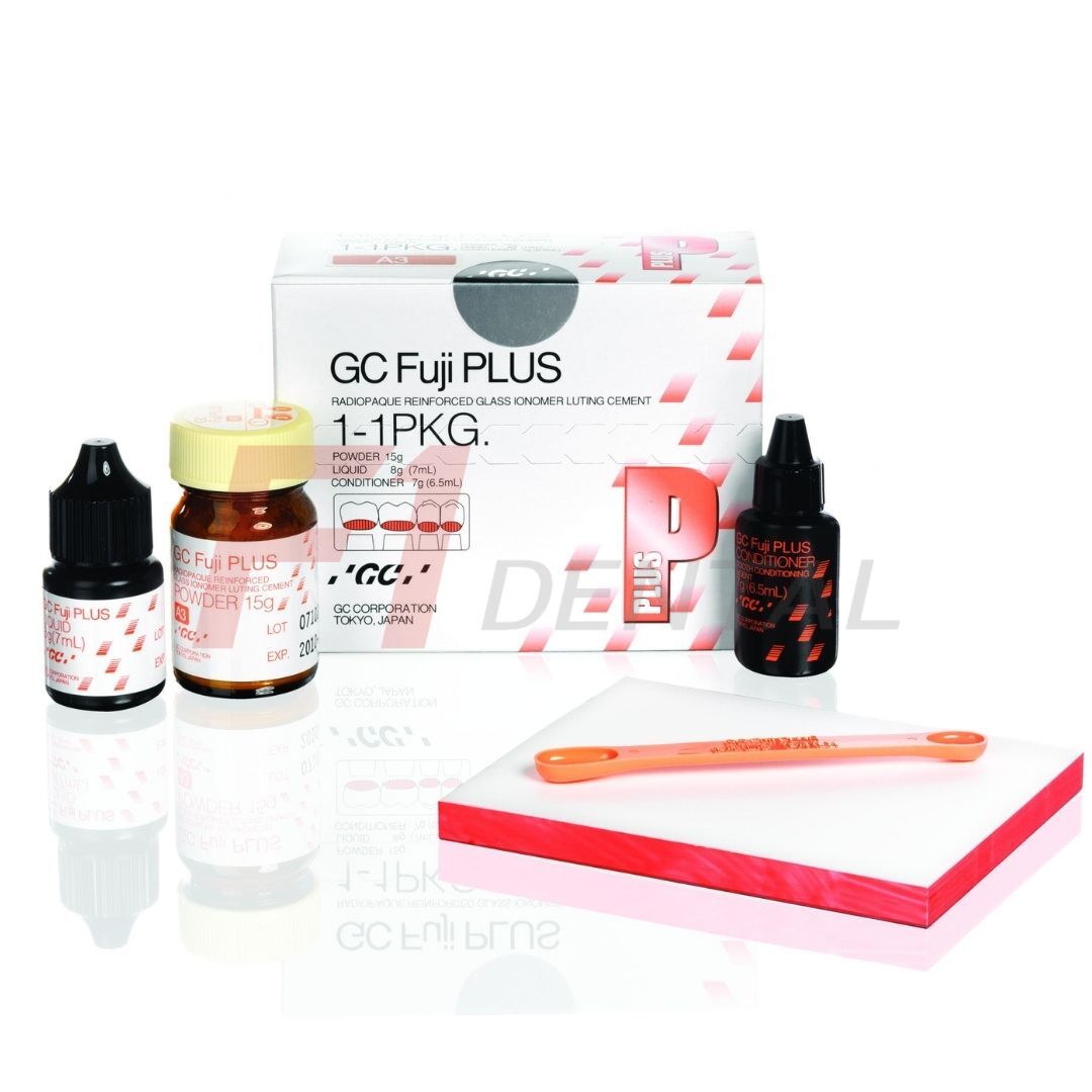 GC Fuji Plus Full Set (Toz-Likit) A3 - Rezin Modifiye Cam İonomer Yapıştırma Simanı