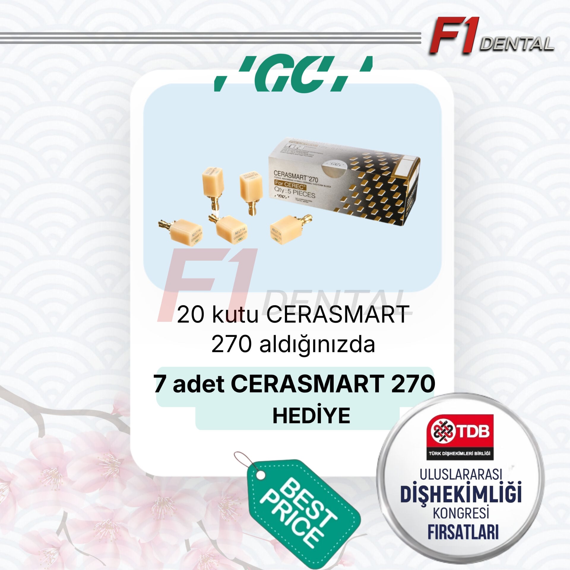 GC Cerasmart 270 Nano Hibrit Seramik Blok 20 Alana 7 HEDİYE TDB KAMPANYASI