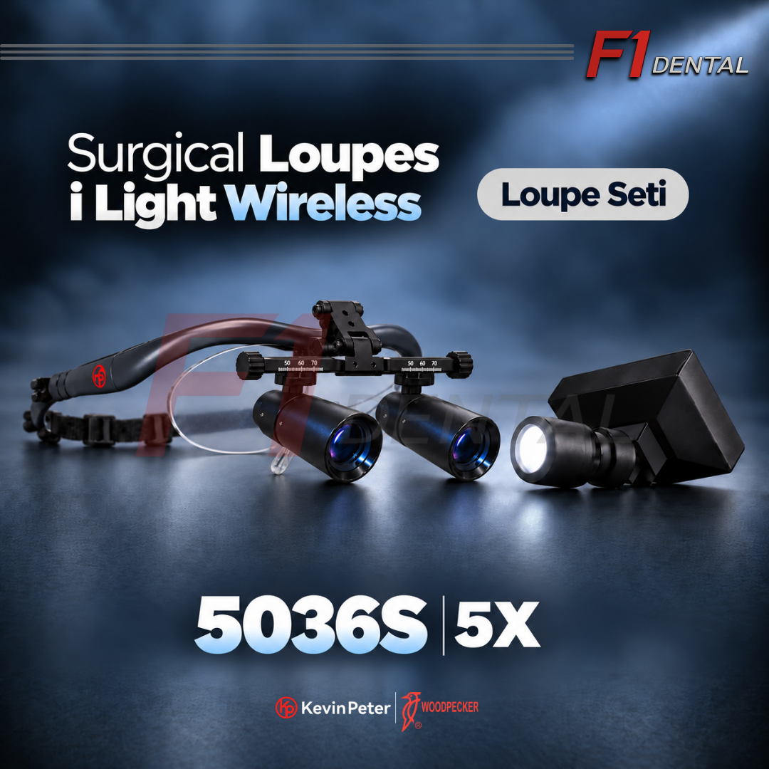 Woodpecker KP Surgical Loupes 5x - Loupe Seti (Kablosuz Işık)