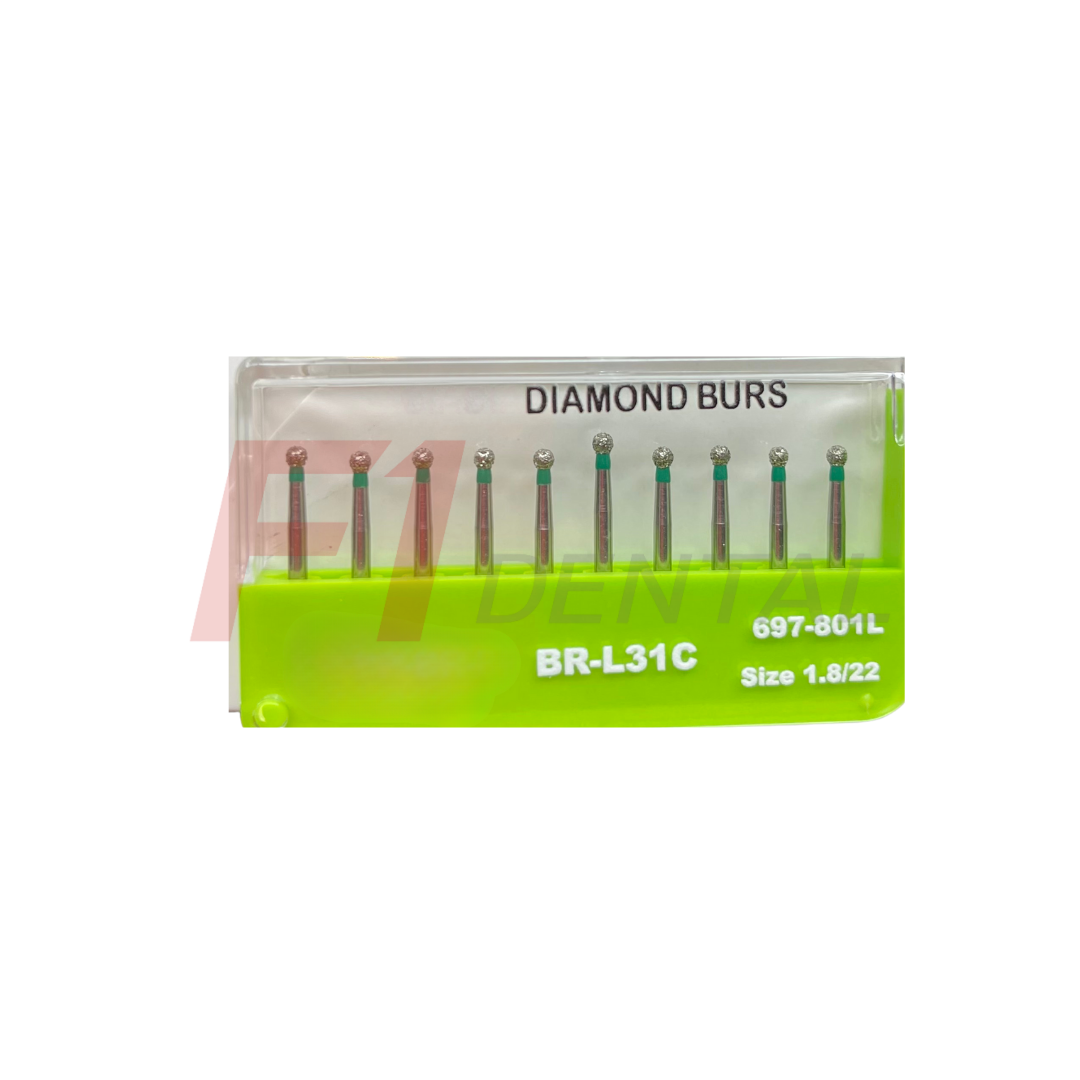 Elmas Frez Rond / Yeşil (Aeratör) - 10 Adet 1.8-22mm