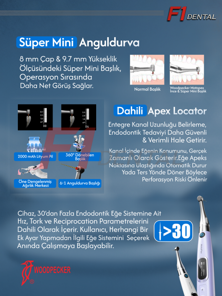 Woodpecker Motopex Endomotor Cihaz Paket KAMPANYA