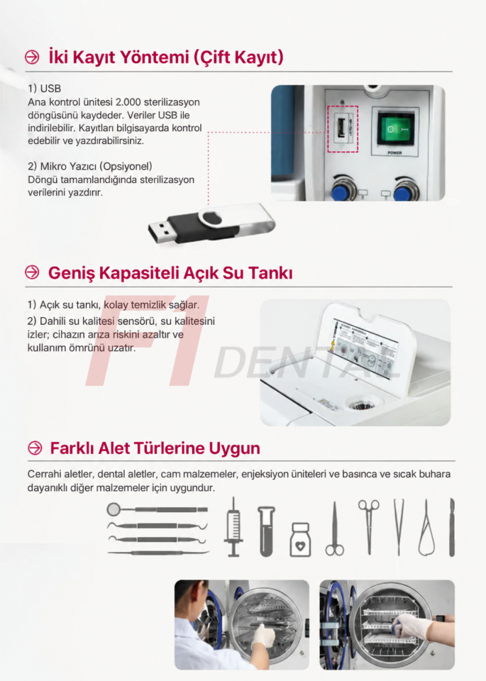 Runyes Feng 23 Litre B Sınıfı Otoklav Seti