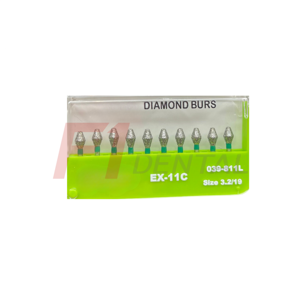 Elmas Frez Fıçı / Yeşil (Aeratör) - 10 Adet