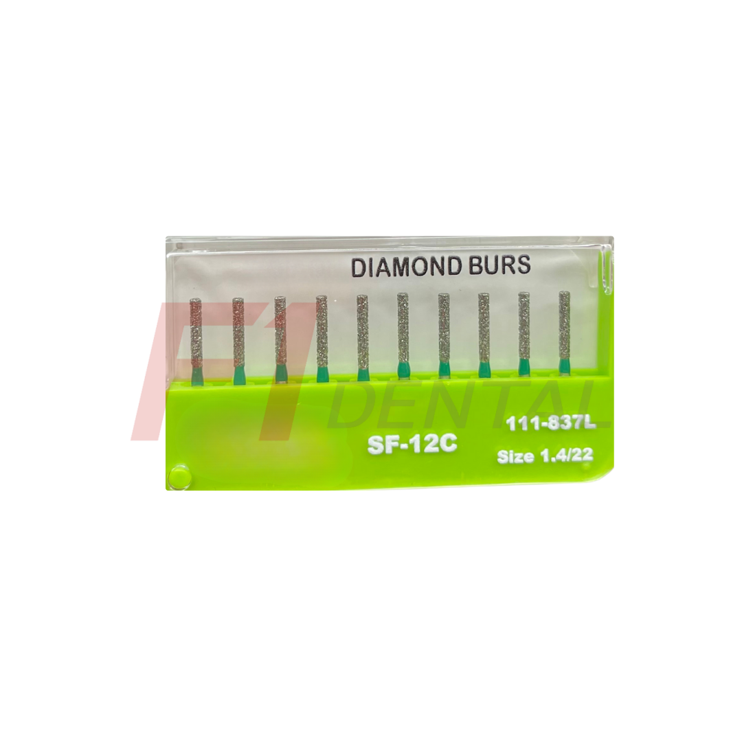 Elmas Frez Düz Silindir / Yeşil (Aeratör) - 10 Adet 1.4/8.0