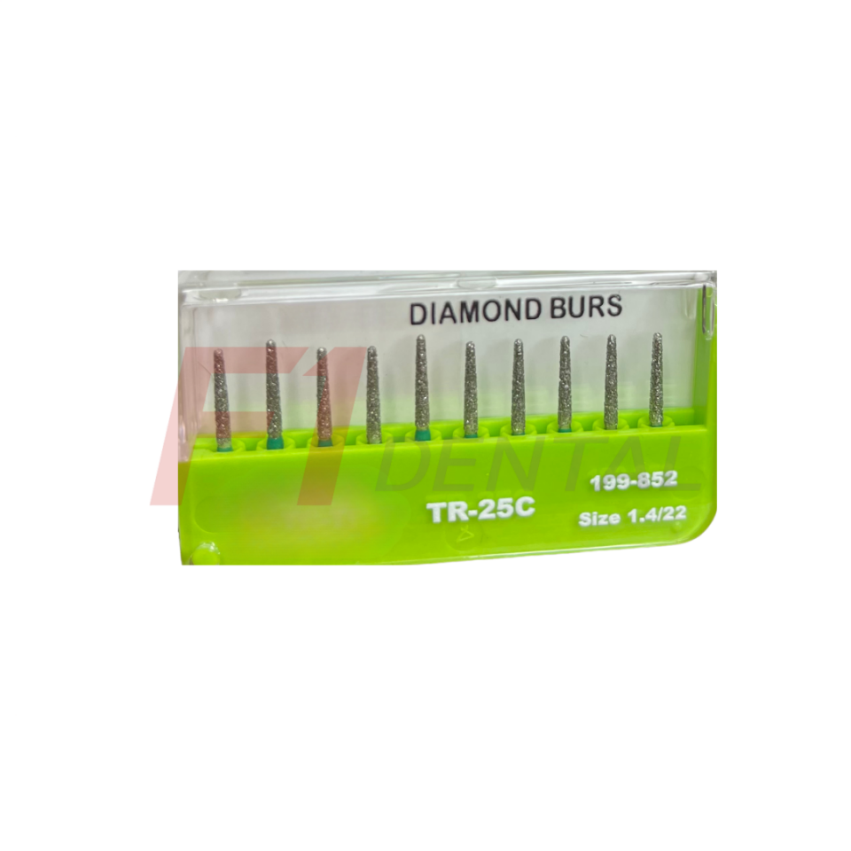 Elmas Frez oval konik / Yeşil (Aeratör) - 10 Adet