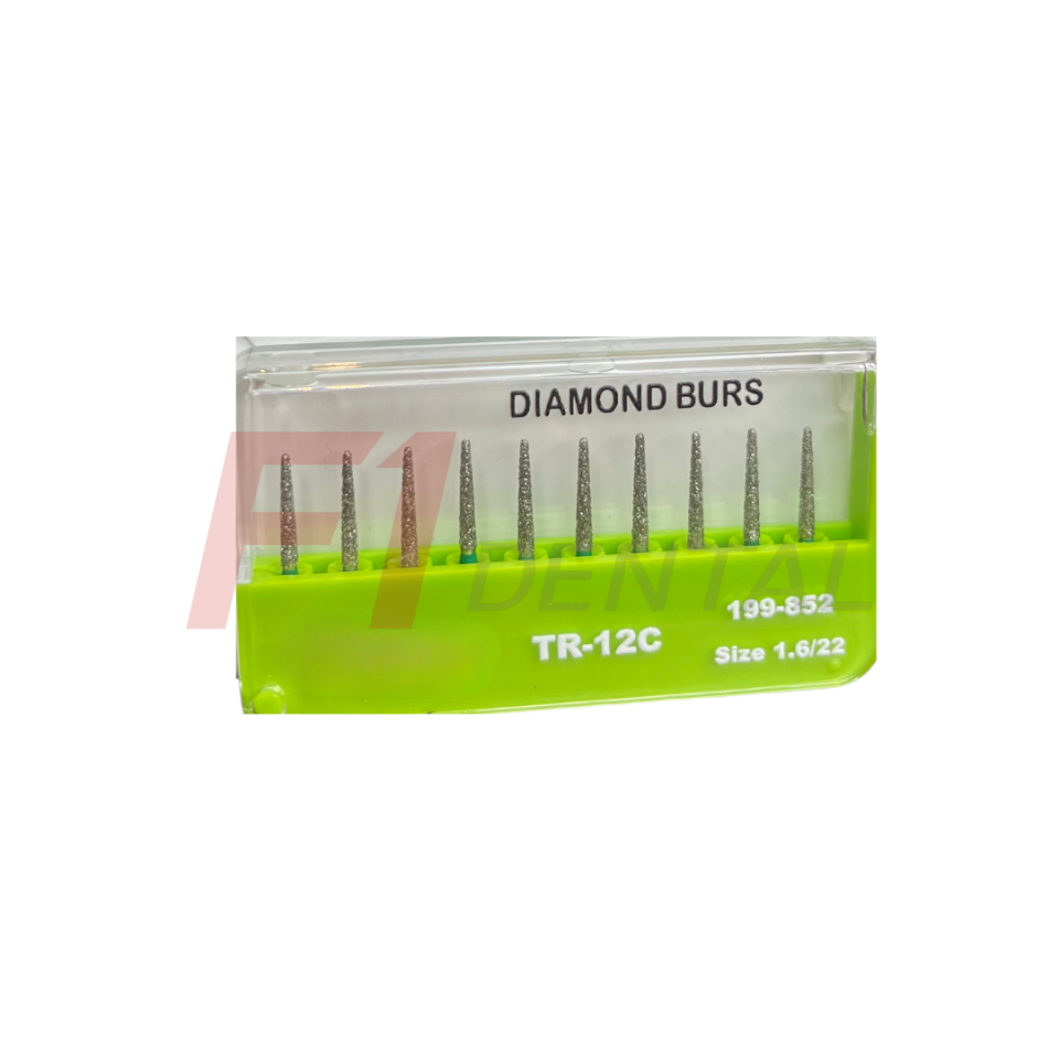 Elmas Frez oval konik / Yeşil (Aeratör) - 10 Adet 1.6/10.0