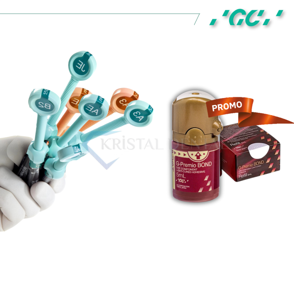 GC 7 Şırınga G-aenial Anterior & Posterior Kompozit + G-Premio Bond Set Kampanya