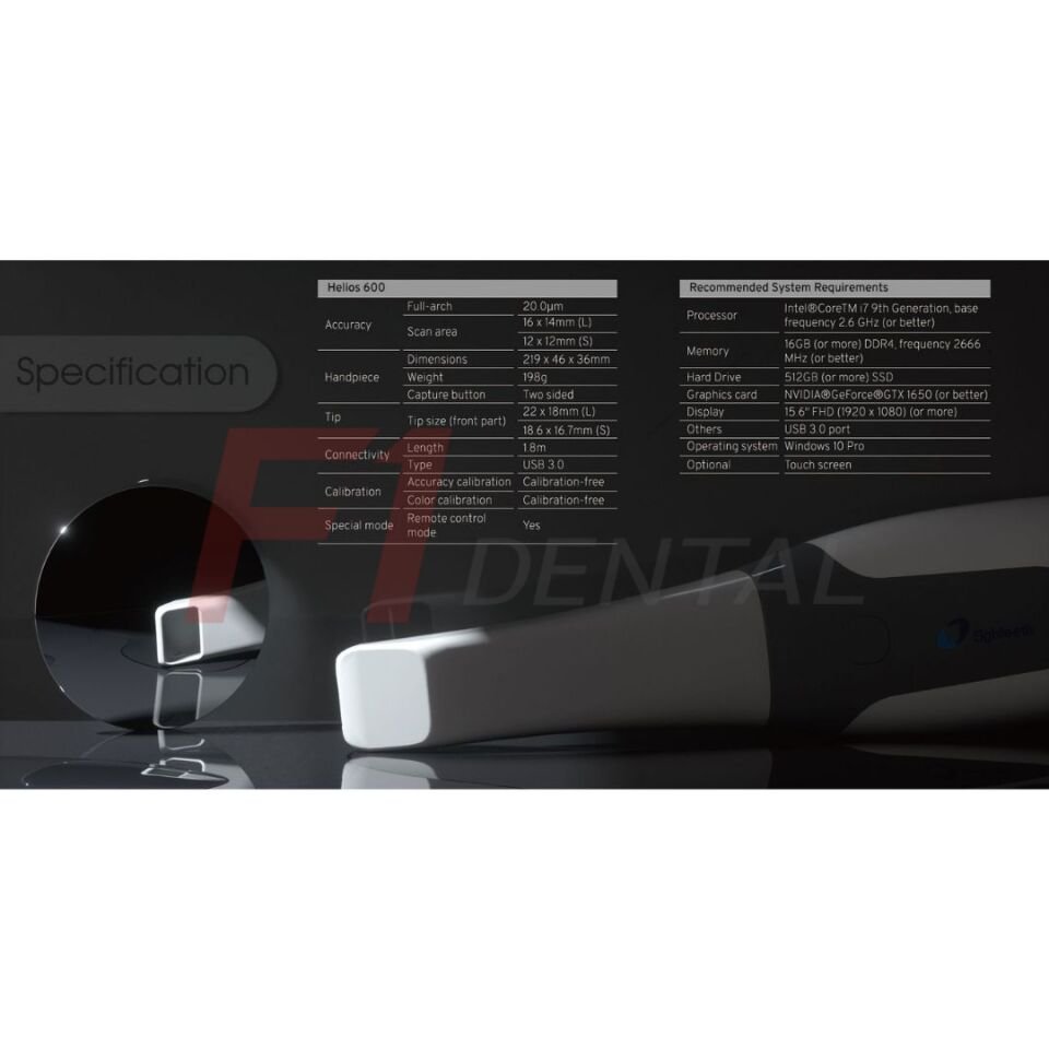 Eighteeth Helios 600 Renkli Ağız İçi Tarayıcı