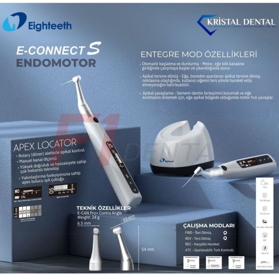 Eighteeth E-Connect S Endomotor ve Apex Bulucu