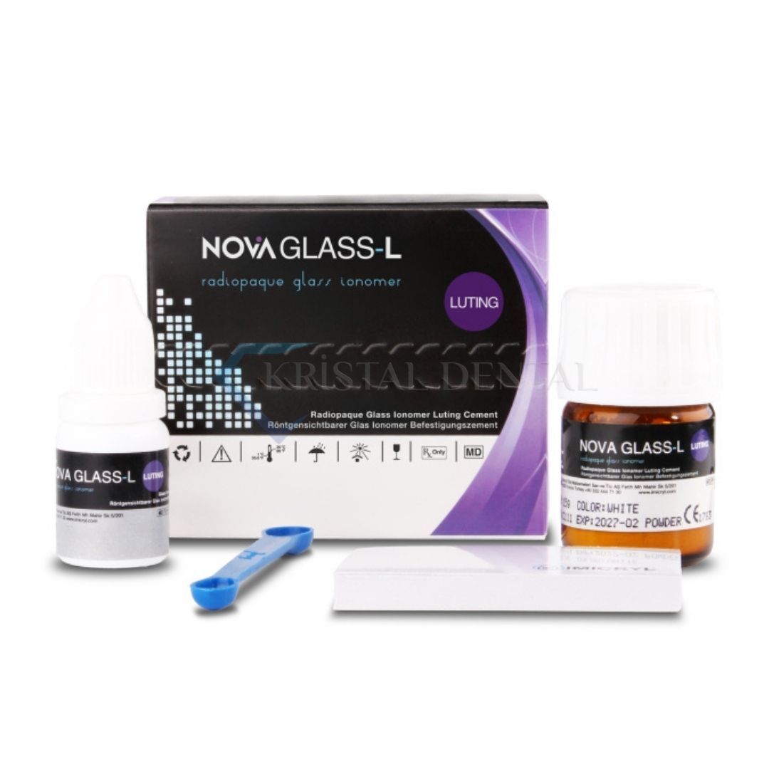 Imicryl Nova Glass L Radyopak Cam İyonomer Yapıştırma Simanı Universal