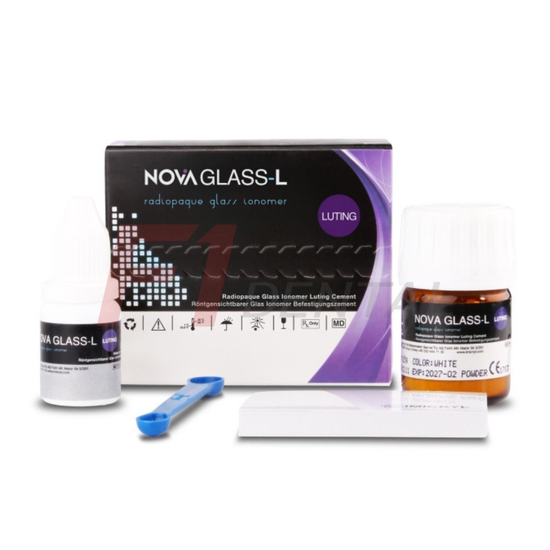 Imicryl Nova Glass L Radyopak Cam İyonomer Yapıştırma Simanı Universal