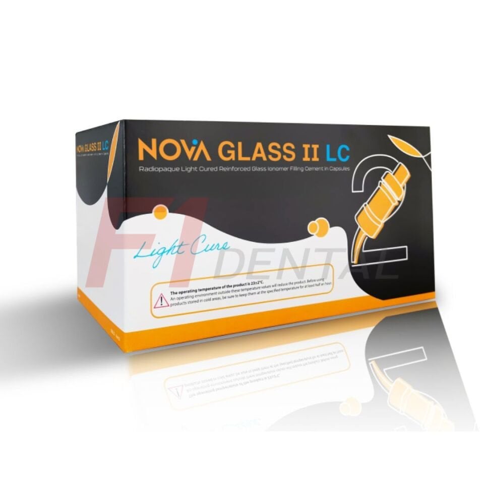 Imicryl Nova Glass II LC Cam Ionomer Dolgu Simanı 50 Kapsül + 5 ml Coating