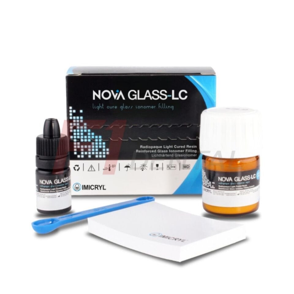 Imicryl Nova Glass LC Radyopak Işıkla Sertleşen Cam İyonomer Dolgu Simanı