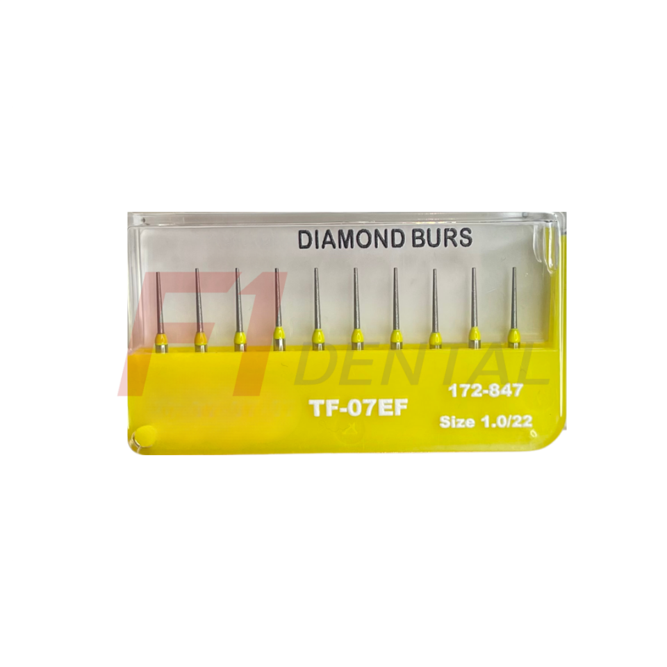 Elmas Frez Alev uçlu(düz) / Sarı (Aeratör) - 10 Adet 1.0/8.0