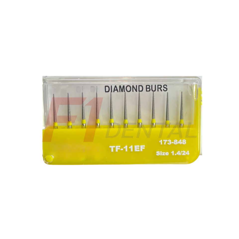 Elmas Frez Alev uçlu(düz) / Sarı (Aeratör) - 10 Adet 1.4/10.0