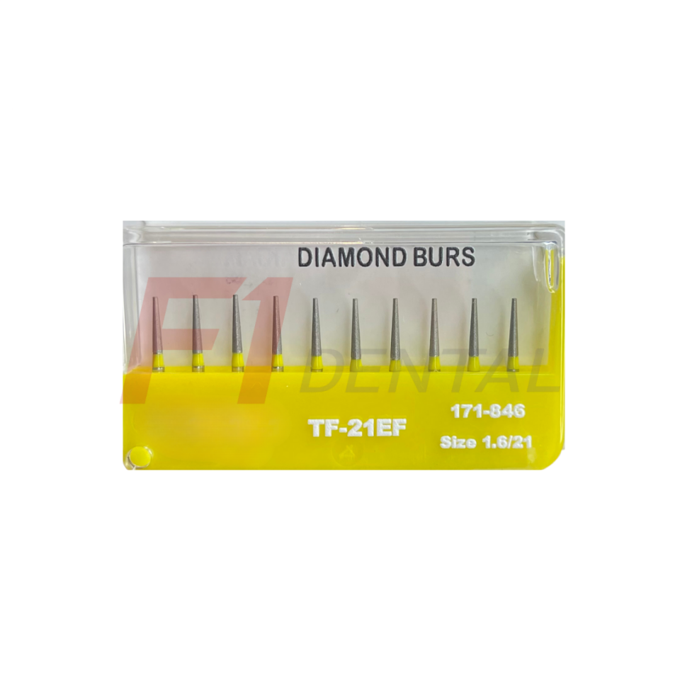 Elmas Frez Konik Chamfer/ Sarı (Aeratör) - 10 Adet