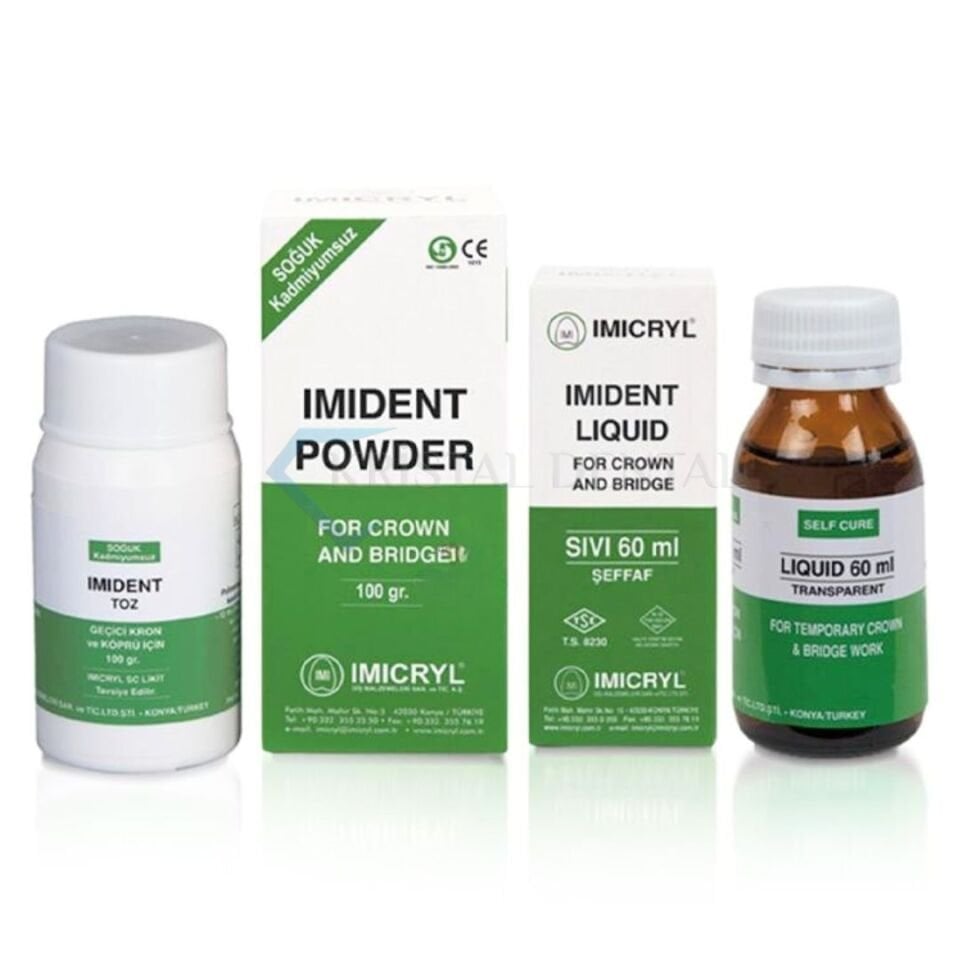 Imicryl Imident Geçici Kron Köprü Akriliği Toz-Likit Set