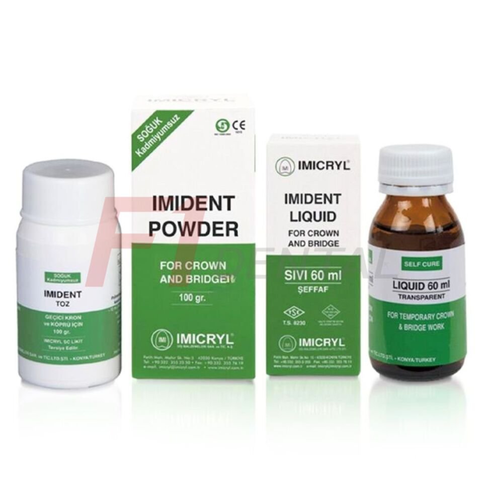 Imicryl Imident Geçici Kron Köprü Akriliği Toz-Likit Set