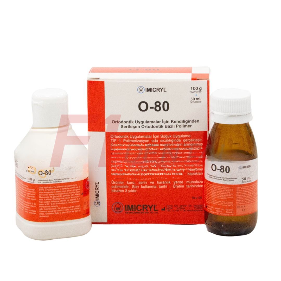 Imicryl O-80 Ortadonti Akrilik Toz - Likit Set