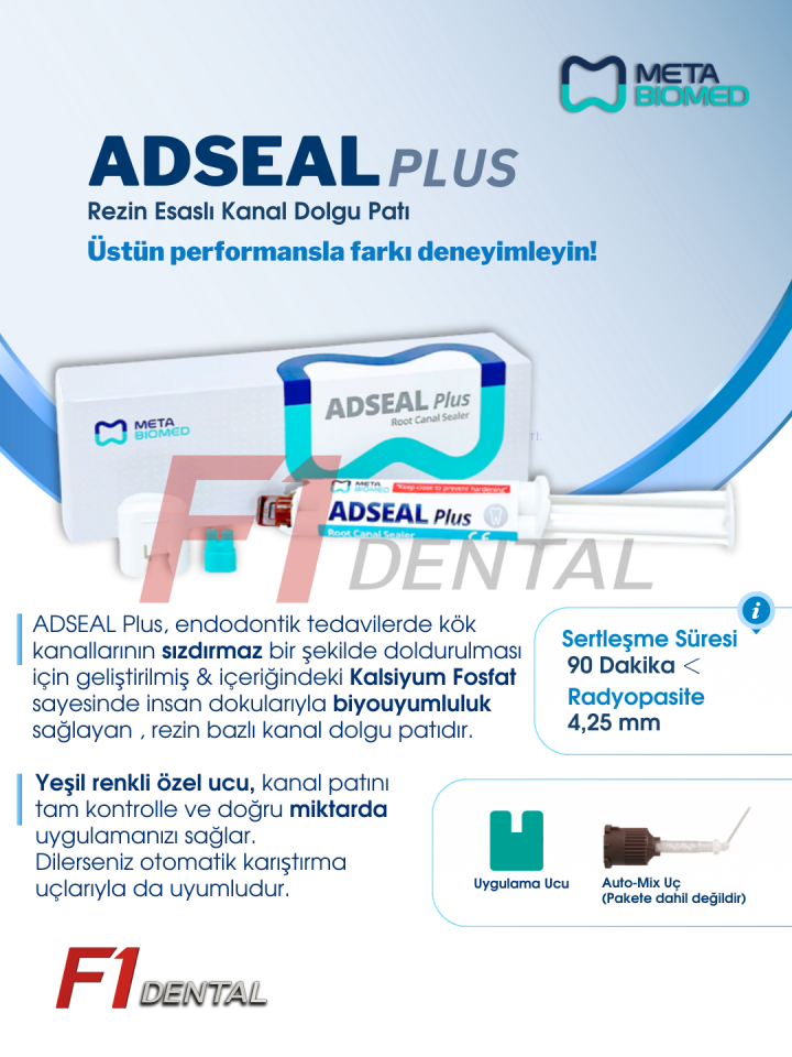 Meta Biomed Adseal Plus Rezin Bazlı Kanal Dolgu Patı