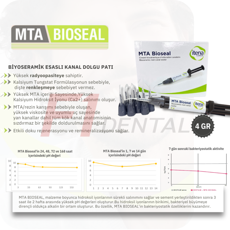 İtena MTA Bioseal Biyoseramik Esaslı Kanal Dolgu Patı