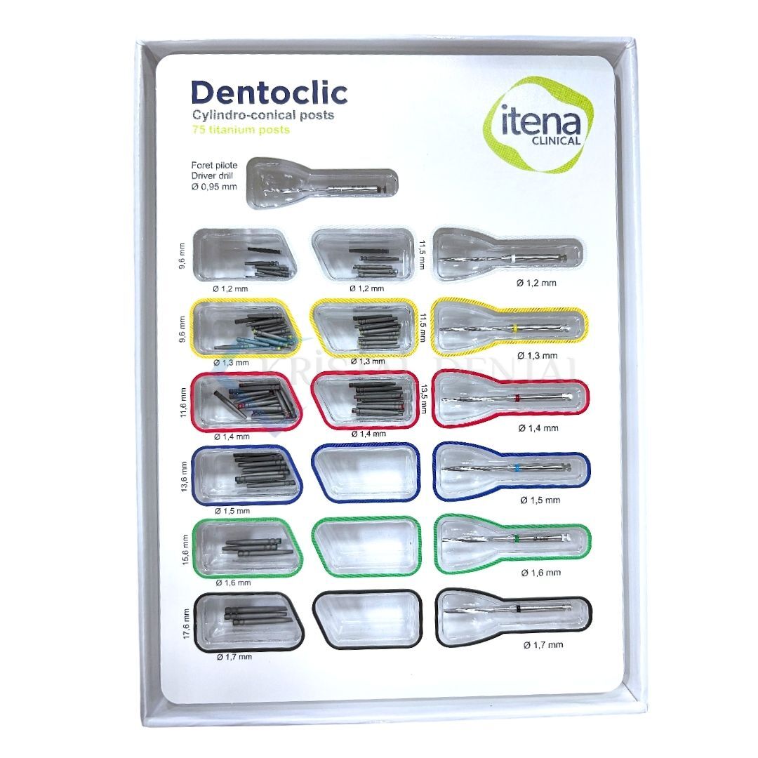 İtena Dentoclic Sandblasted Titanium Post Seti 75'li