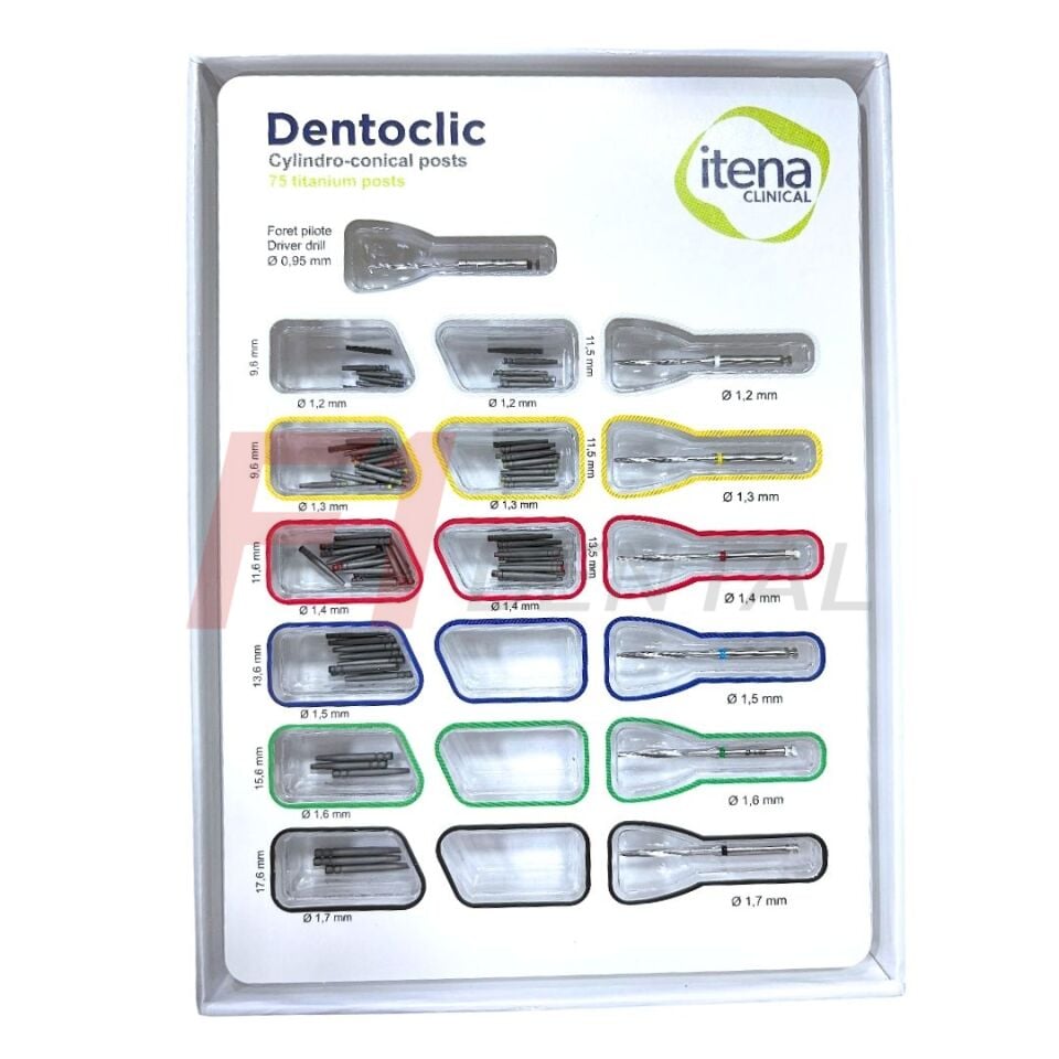 İtena Dentoclic Sandblasted Titanium Post Seti 75'li