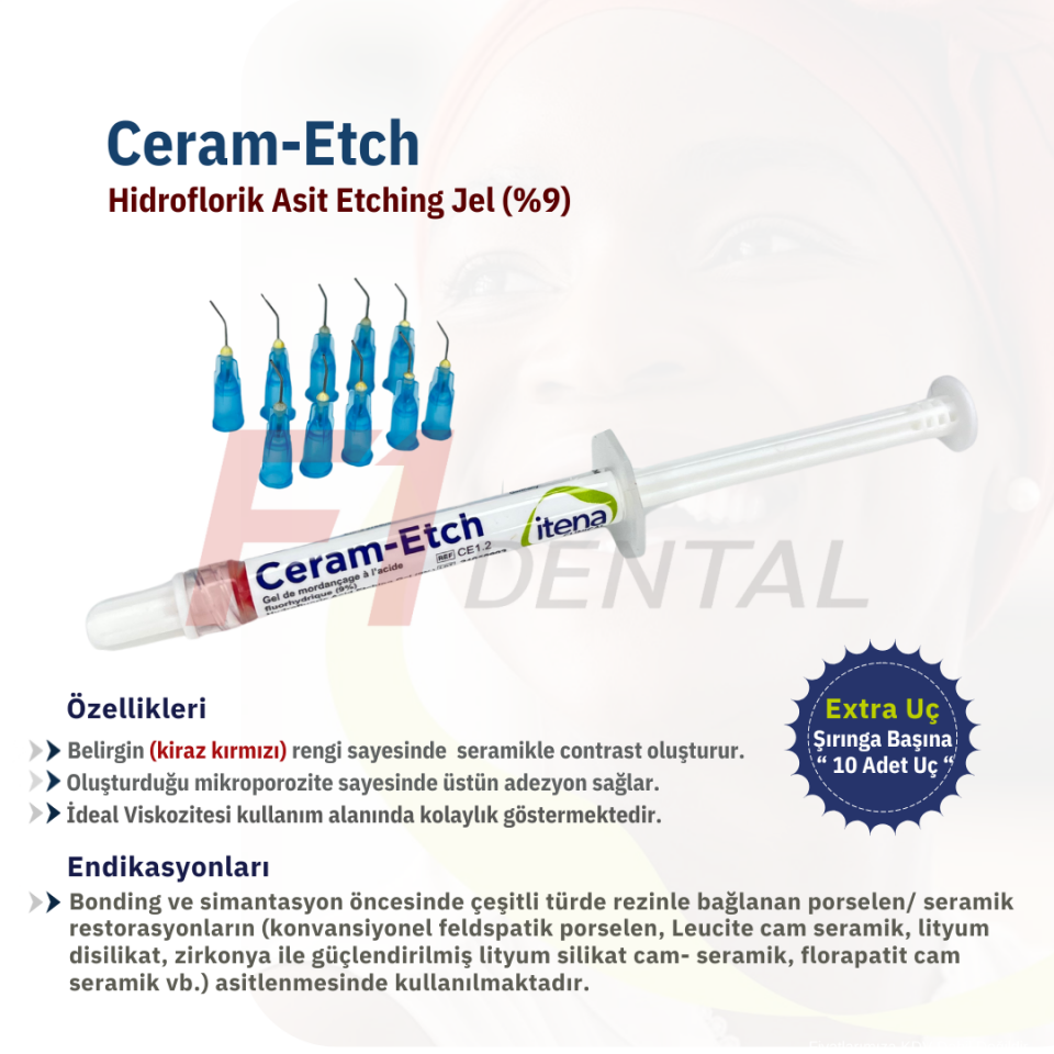 İtena Ceram-Etch Hidroflorik Asit Etching Jeli (%9)