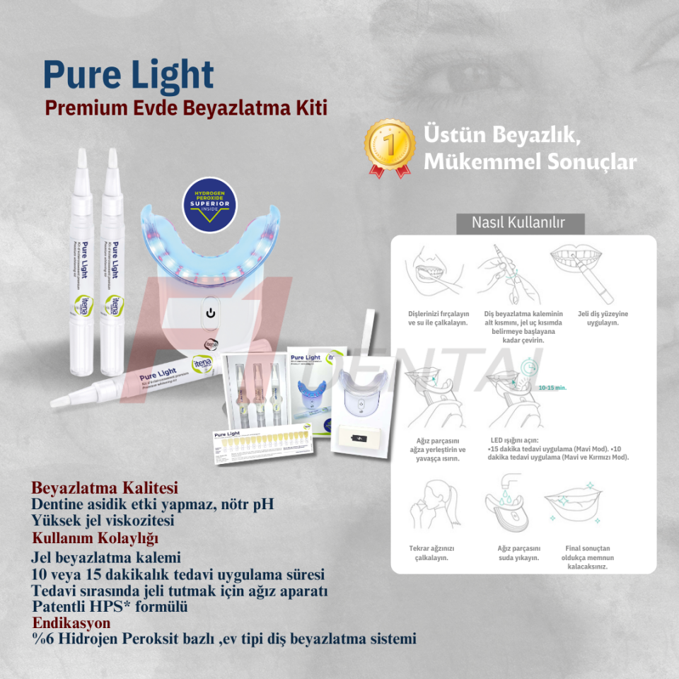 İtena Pure Light Premium Ev Tipi Beyazlatma Seti %6