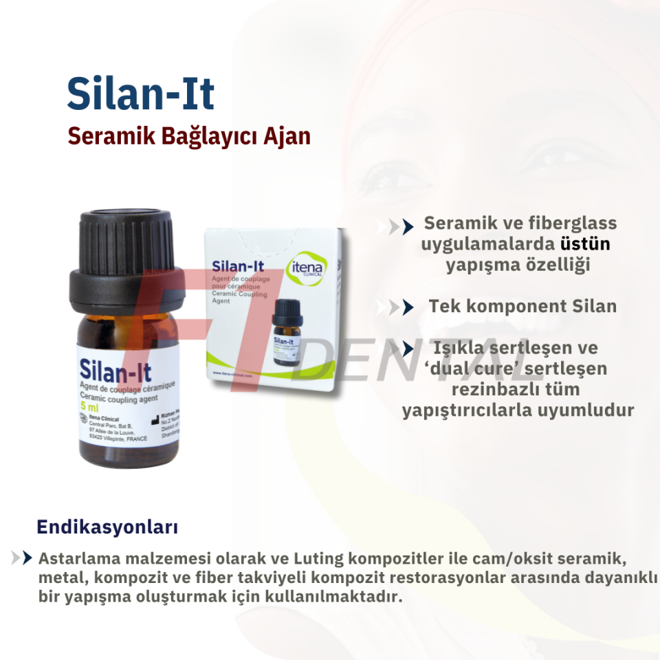 İtena Silan-It Seramik Bağlayıcı Ajan 5 ml Şişe SKT: 2026.04