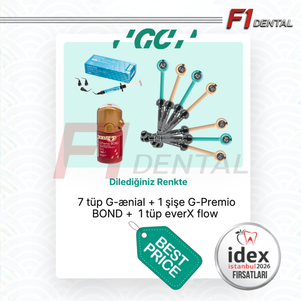 GC 7 Şırınga G-aenial Anterior & Posterior Kompozit + G-Premio Bond + Everx Flow Kampanya