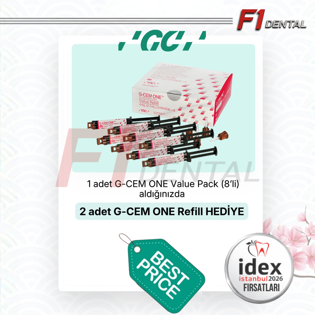 GC G-Cem ONE Value Refill 8 x 4,6 gr + 2 Adet Tekli G-Cem ONE HEDİYE