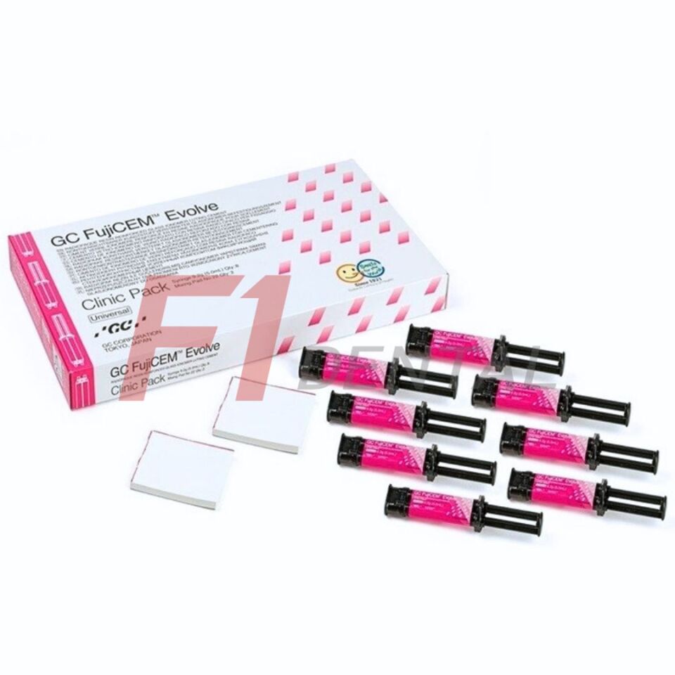 GC Fujicem Evolve Clinic Pack 8 x 9,2 gr + 2 adet Tekli Fujicem Evolve + 4 Paket Uç HEDİYE